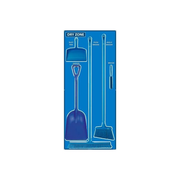 National Marker Dry Zone Shadow Board Combo Kit, Blue/Blue, 68 X 30, Aluminum -